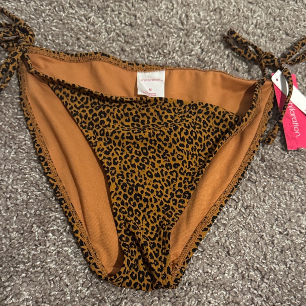 Xhilaration Leopard Print Bikini Bottom - Brown and Black